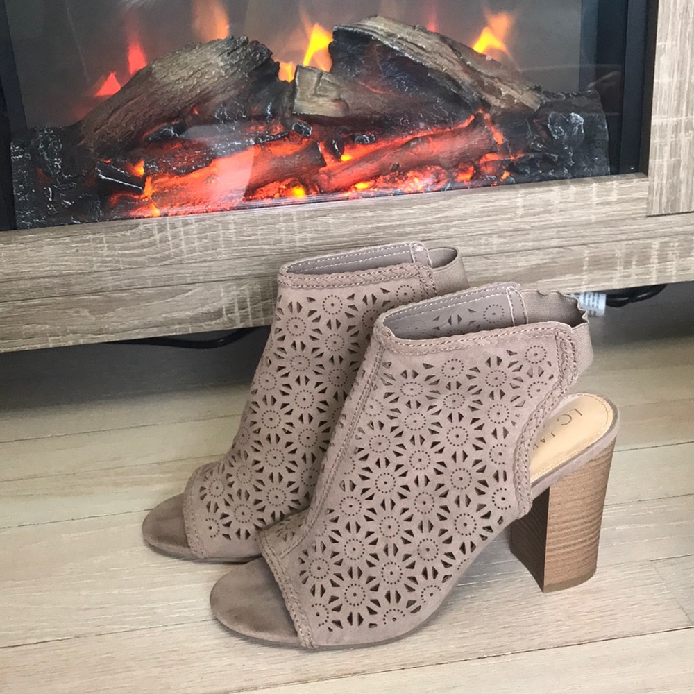 LC Lauren Conrad Peep Toe Booties